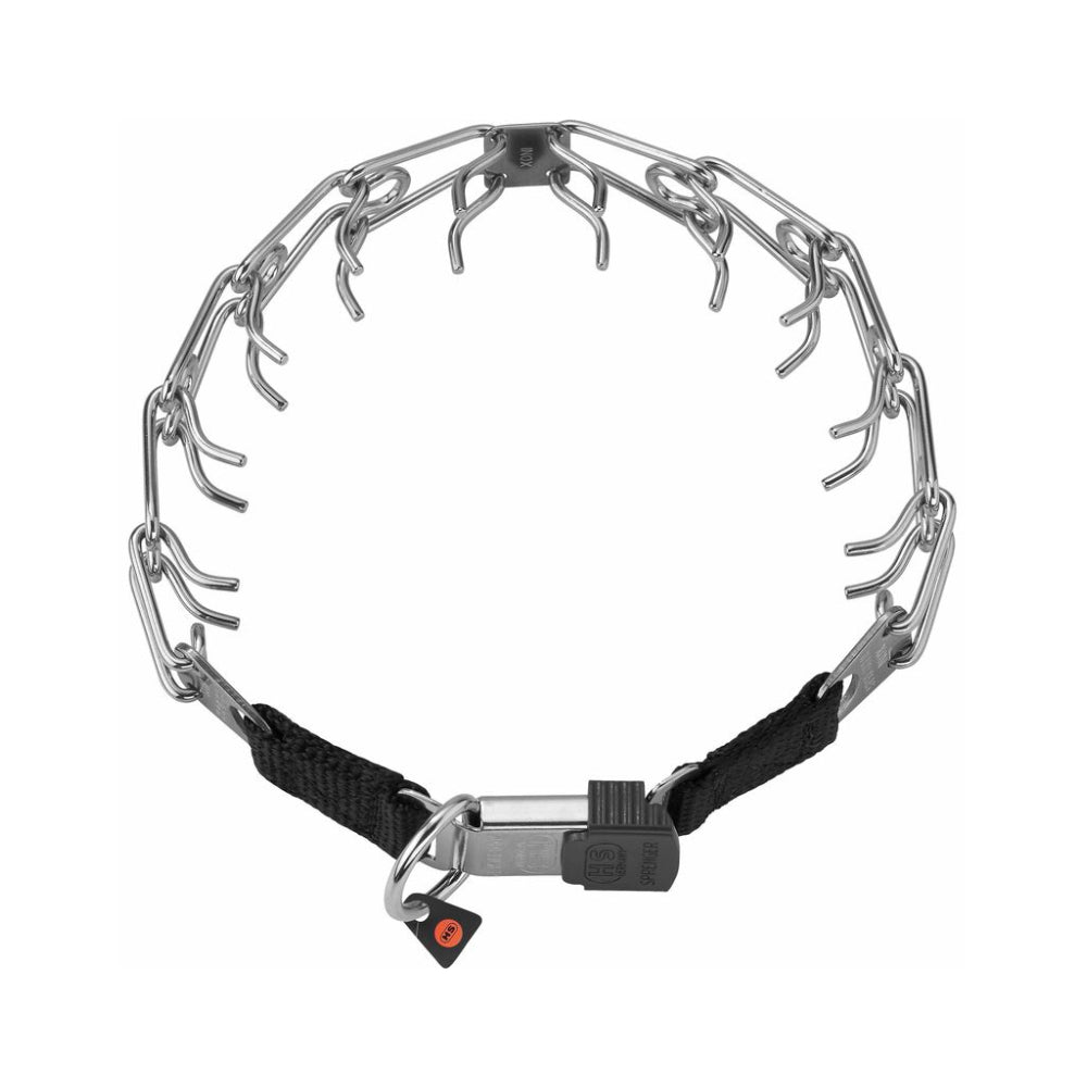 HS ULTRA-PLUS Training Collar with Center-Plate and ClicLock - Stainless steel, 4 mm, 60 cm