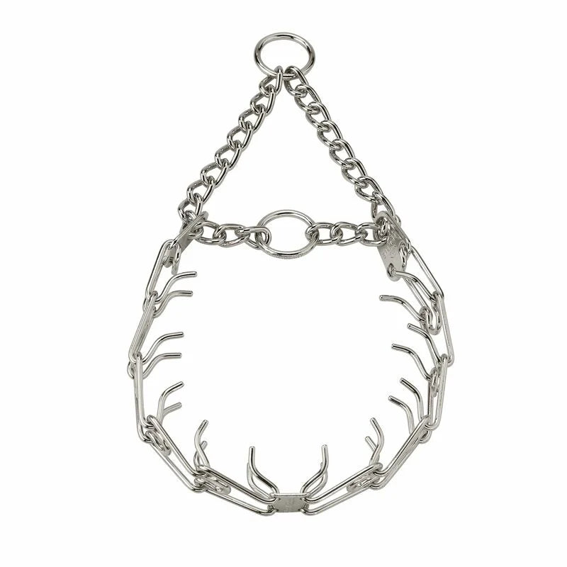 HS Ultra-Plus Prong/Pinch Collar 2.25mm/41cm, Chrome-Plated Steel, for Small Dogs