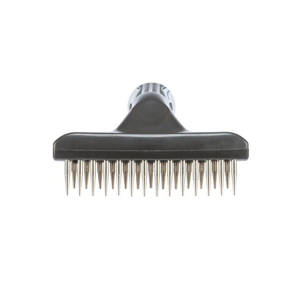 Hrablo dvojité dl.srst s antiskl.rukojetí 10x15cm,zub1,5a2cm