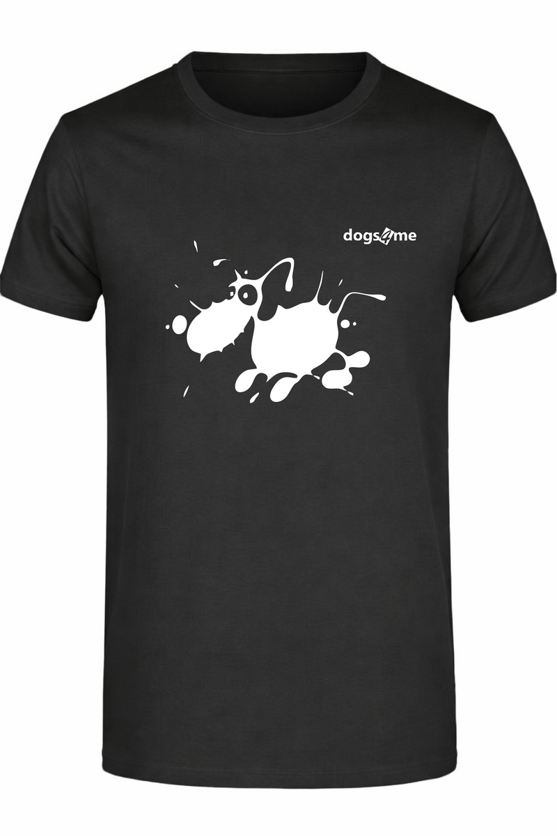 T-SHIRT HUND – TINTENSPRITZER WEISS